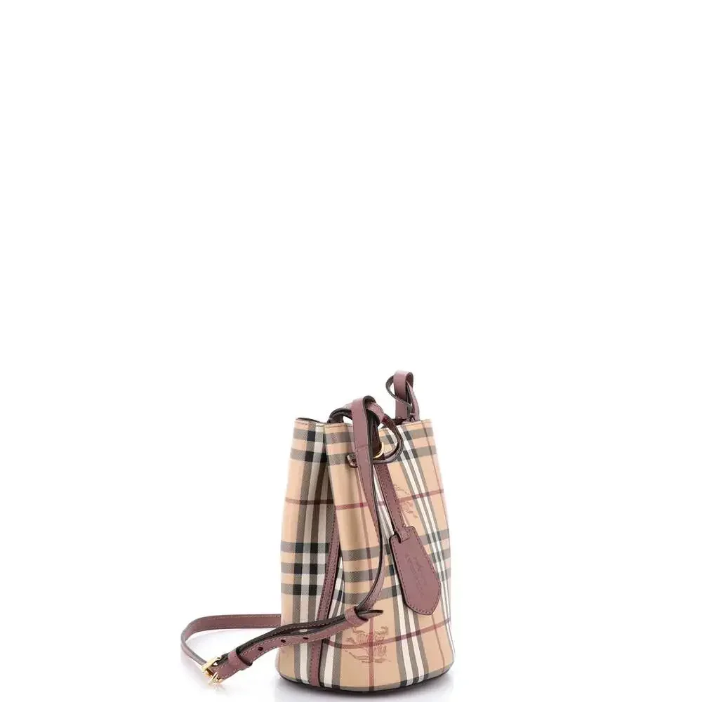 Burberry Lorne Bucket Bag Haymarket #260613B10B - Picture 2 of 6